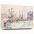 Venetian Serenity: Modern Wall Art - Abstract Waterfront Scene