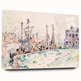 Venetian Serenity: Modern Wall Art - Abstract Waterfront Scene