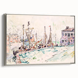 Venetian Serenity: Modern Wall Art - Abstract Waterfront Scene