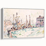 Venetian Serenity: Modern Wall Art - Abstract Waterfront Scene