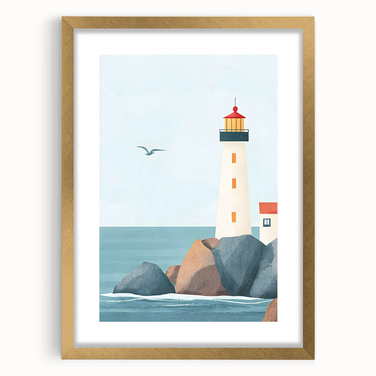 Coastal Lighthouse Nursery Wall Art – Kids Room & Baby Decor