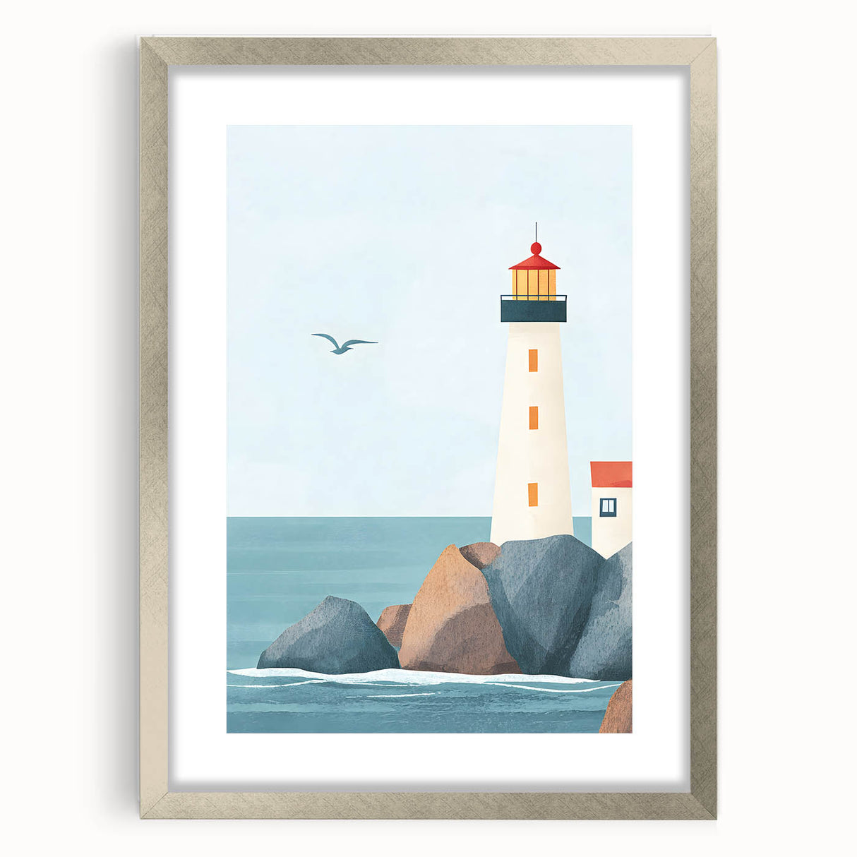Coastal Lighthouse Nursery Wall Art – Kids Room & Baby Decor