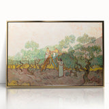 Acrylic print of Van Gogh's Starry Night in a gold frame, ideal for modern art wall decor.