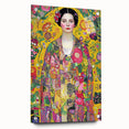 Abstract figurative acrylic artwork displayed in a glass frame, showcasing vibrant colors and unique pin details, perfect for modern interior decor.