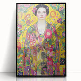 Abstract figurative framed acrylic artwork showcasing a blend of bold black and vibrant colors, perfect for modern interior decor. Ideal for art enthusiasts seeking unique wall accents.
