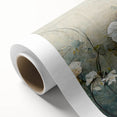 Abstract floral wall art on rolled canvas, showcasing vibrant colors and intricate designs, ideal for contemporary home decor. Packaged securely in a sturdy tube for easy transport and display.
