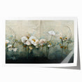 Abstract floral wall art print showcasing vibrant colors and intricate designs, ideal for modern home decor. Perfectly rolled for easy framing and display.