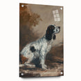 Acrylic glass artwork showcasing a detailed side view of vibrant animal designs, elegantly mounted with pins, perfect for modern decor styles.
