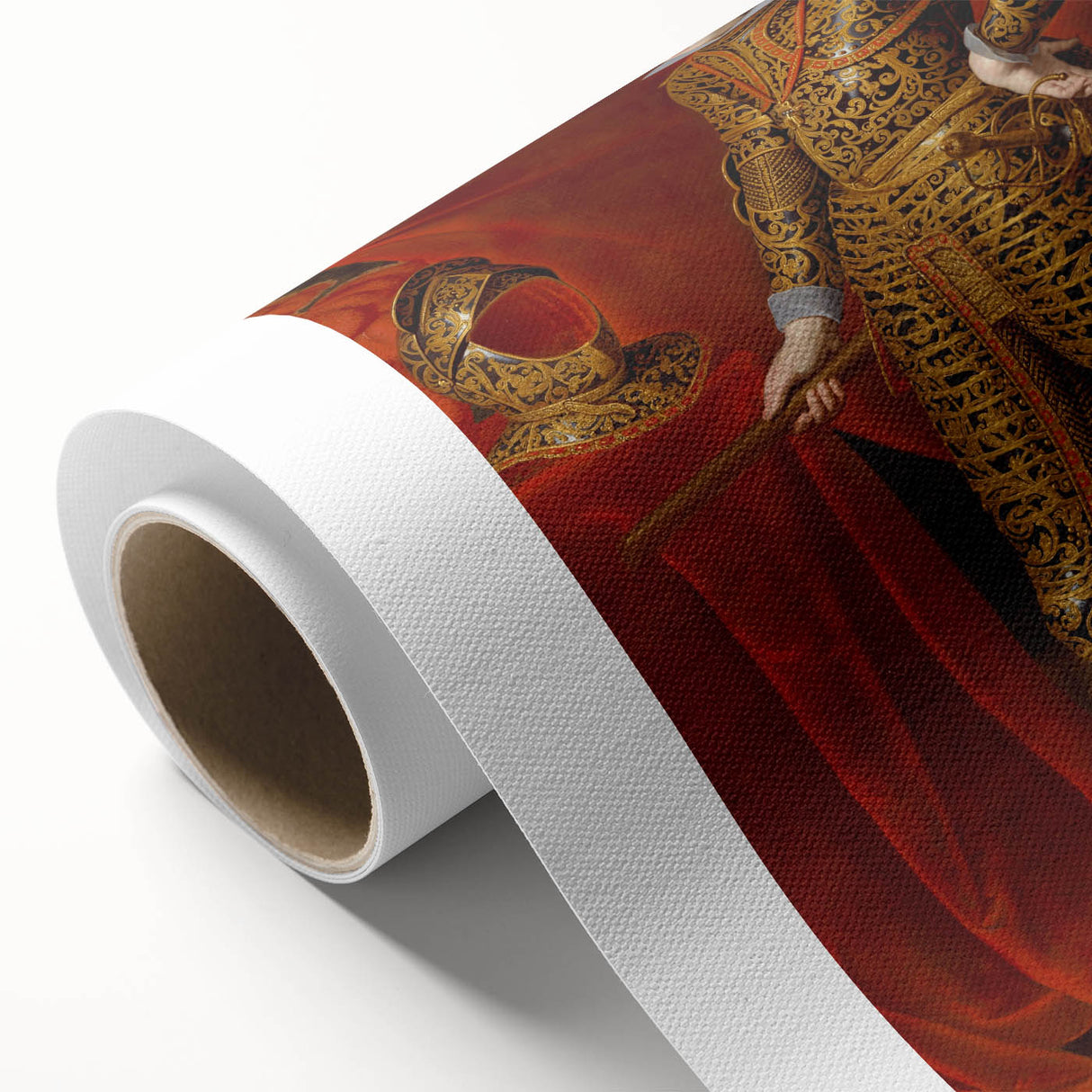 Baroque Art - Regal Portrait with Intricate Gold Detailing