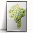 Large abstract wall art featuring colorful fruit motifs on a black acrylic framed print, suitable for modern kitchen decor.
