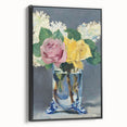 Impressionism Wall Art - Lilacs and Roses in Vase - Elegant Floral Print