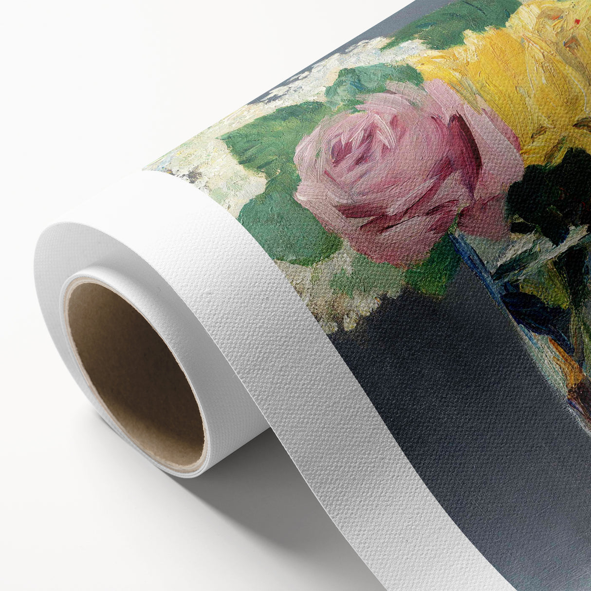 Impressionism Wall Art - Lilacs and Roses in Vase - Elegant Floral Print