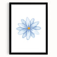 Watercolor Blue Daisy Print - Nursery Wall Art for Kids