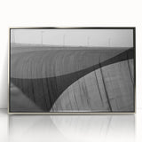 Framed acrylic artwork of a serene landscape bridge, showcasing vibrant colors and intricate details, perfect for enhancing home decor aesthetics.