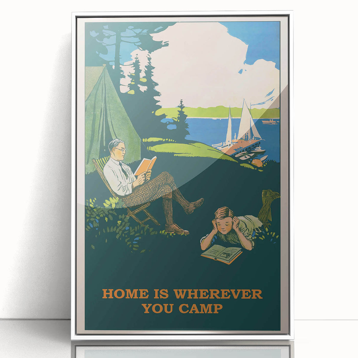 Retro Camping Poster – Vintage Outdoor Adventure Art