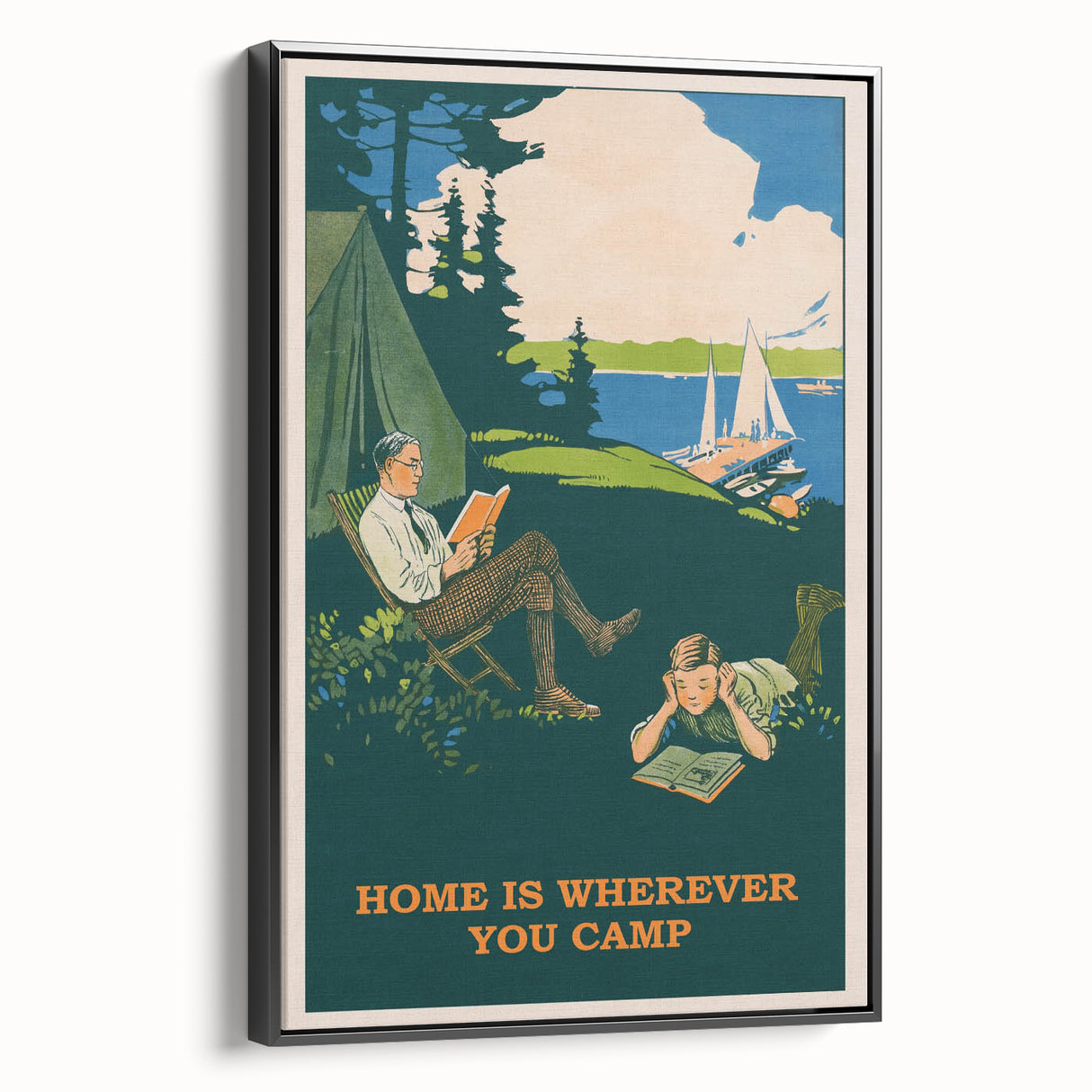 Retro Camping Poster – Vintage Outdoor Adventure Art