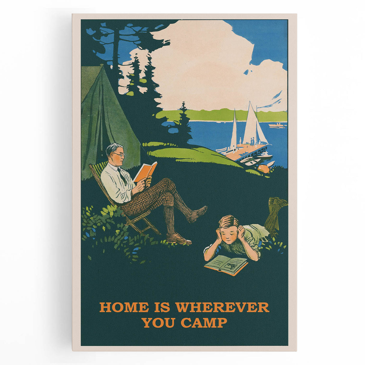 Retro Camping Poster – Vintage Outdoor Adventure Art
