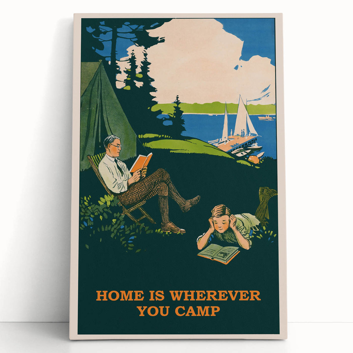 Retro Camping Poster – Vintage Outdoor Adventure Art