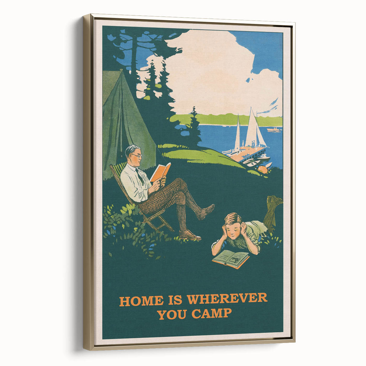 Retro Camping Poster – Vintage Outdoor Adventure Art