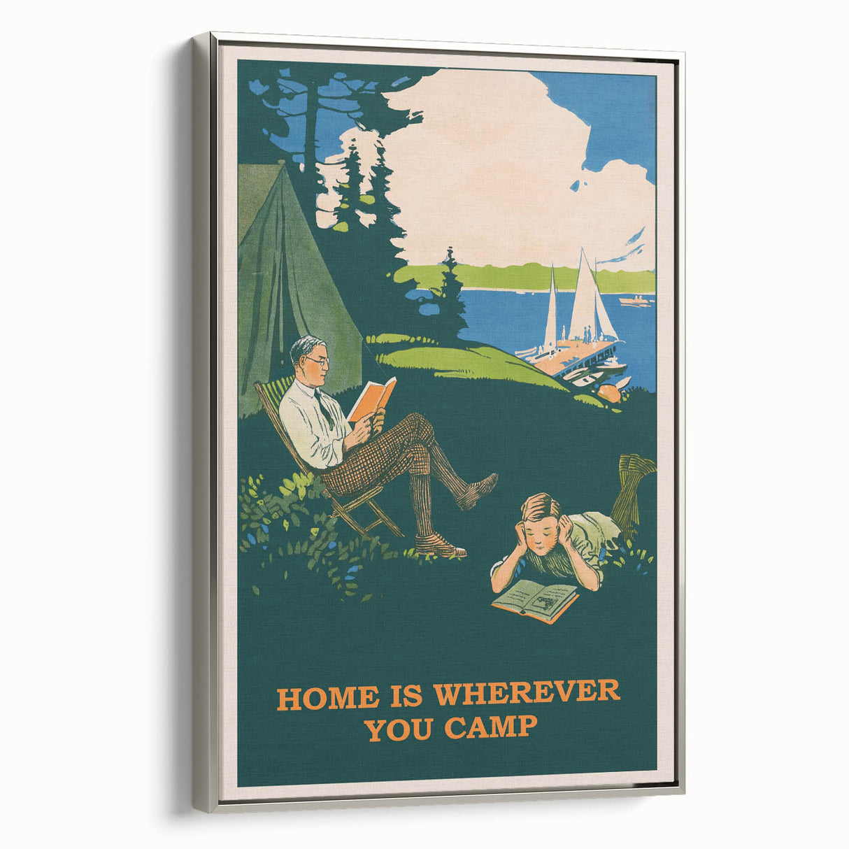 Retro Camping Poster – Vintage Outdoor Adventure Art