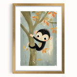 Children’s Room Decor - Playful Monkey Jungle Wall Art for Boys