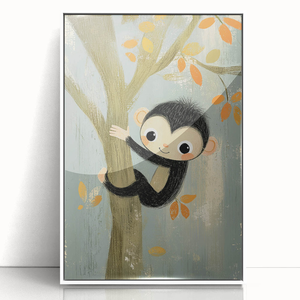 Children’s Room Decor - Playful Monkey Jungle Wall Art for Boys