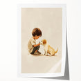 Boy and Puppy Nursery Wall Art – Kids Room & Baby Room Decor