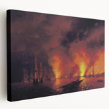 Famous Romantic Era Art - The Battle of Sinop Canvas Print