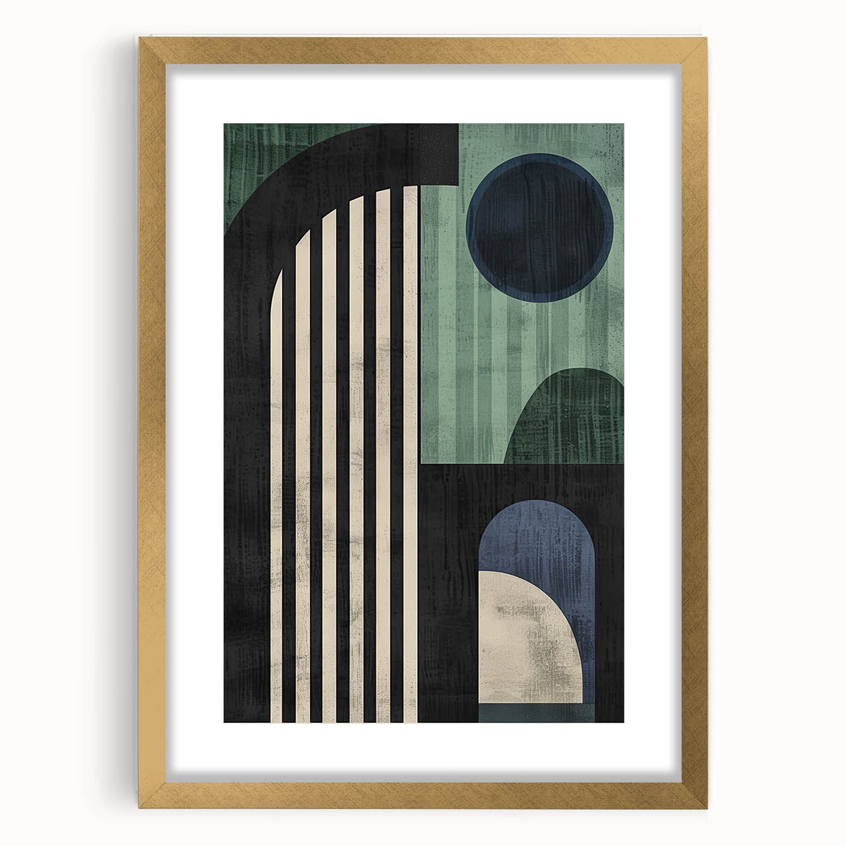 Geometric Modern Wall Art - Bold Abstract Dining Room Print