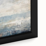 Close-up of a framed abstract landscape wall art piece showcasing vibrant colors and intricate textures, ideal for modern home decor and artistic interiors.