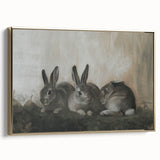 Framed canvas showcasing a vibrant animal design with gold accents, ideal for home decor. The side view highlights the elegant frame and textured artwork.
