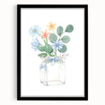 Watercolor Floral Vase Print - Girls Bedroom Art