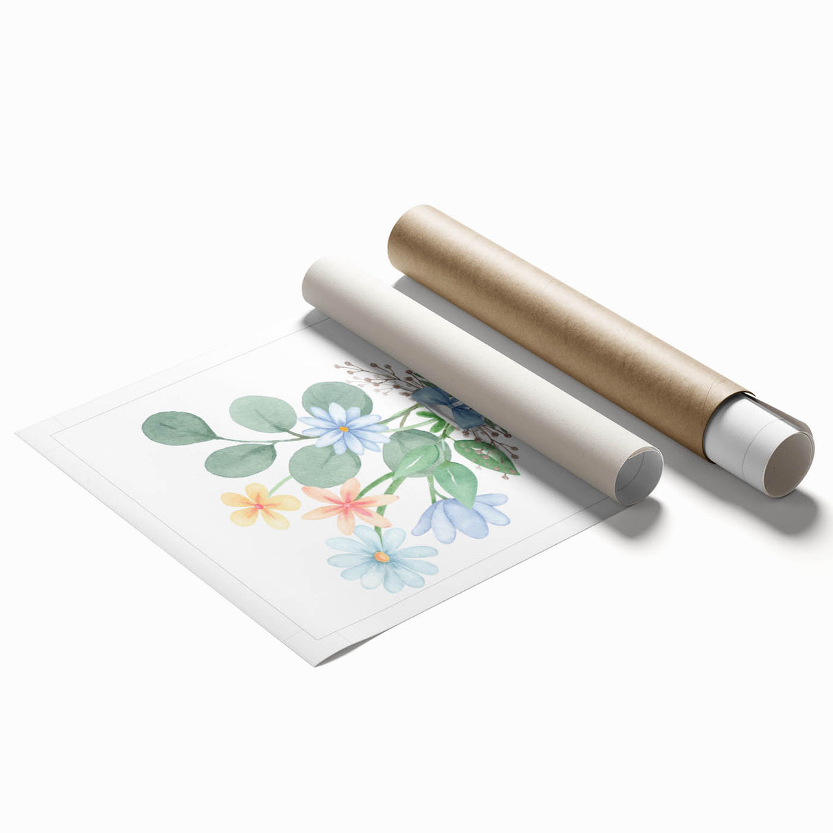 Watercolor Floral Vase Print - Girls Bedroom Art
