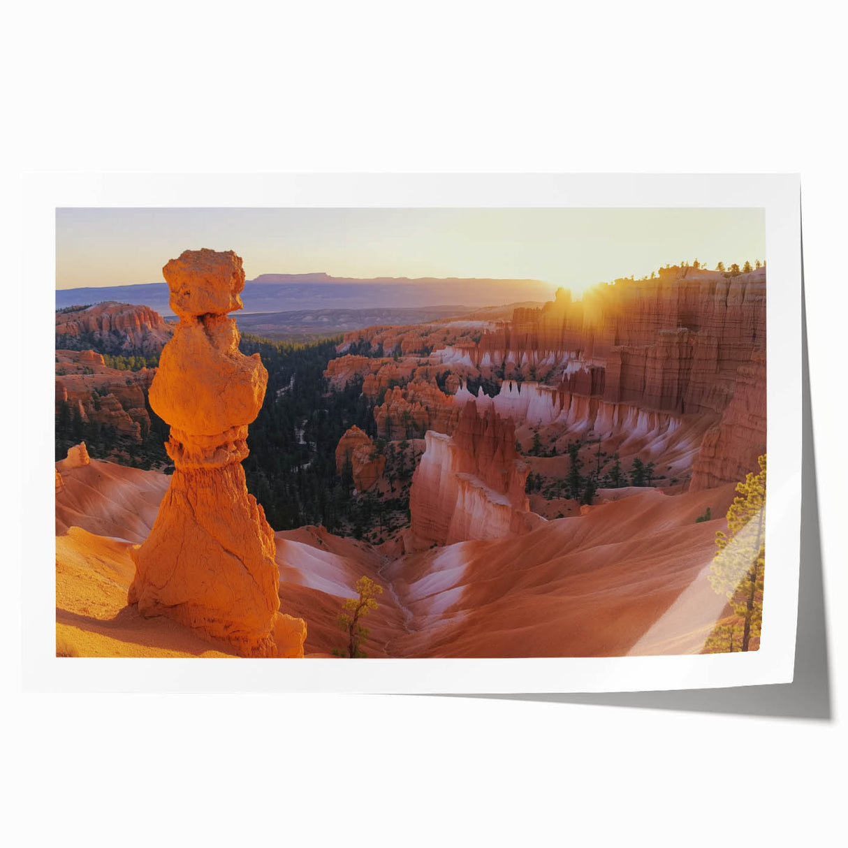 Stunning landscape canyon print on rolled canvas showcasing vibrant earthy tones and intricate details, perfect for home decor or art enthusiasts.