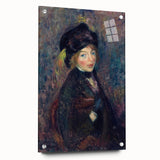 Head of Girl with Feathered Turban Art Print - William Glackens Portrait