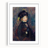 Head of Girl with Feathered Turban Art Print - William Glackens Portrait