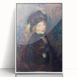 Head of Girl with Feathered Turban Art Print - William Glackens Portrait