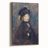 Head of Girl with Feathered Turban Art Print - William Glackens Portrait