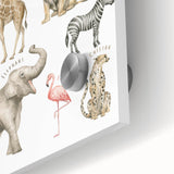 Wild Animals Kids Educational Wall Art - Learning Poster for Classrooms