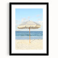 Extra large abstract art print featuring vibrant, textured summer hues on a black framed canvas, ideal for living room decor.