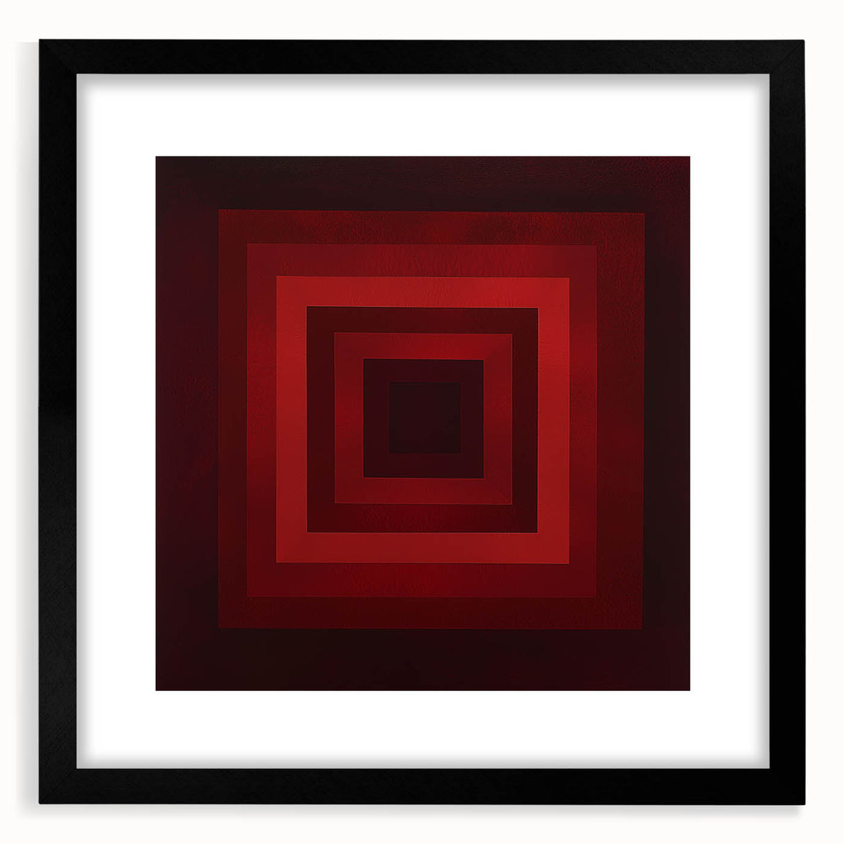 Bold Geometric Living Room Wall Art – Red & Burgundy Canvas