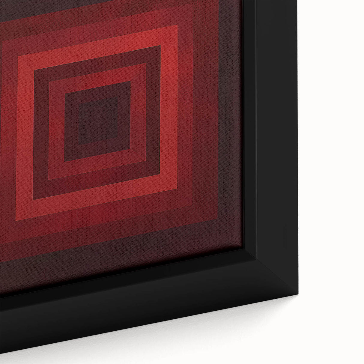 Bold Geometric Living Room Wall Art – Red & Burgundy Canvas