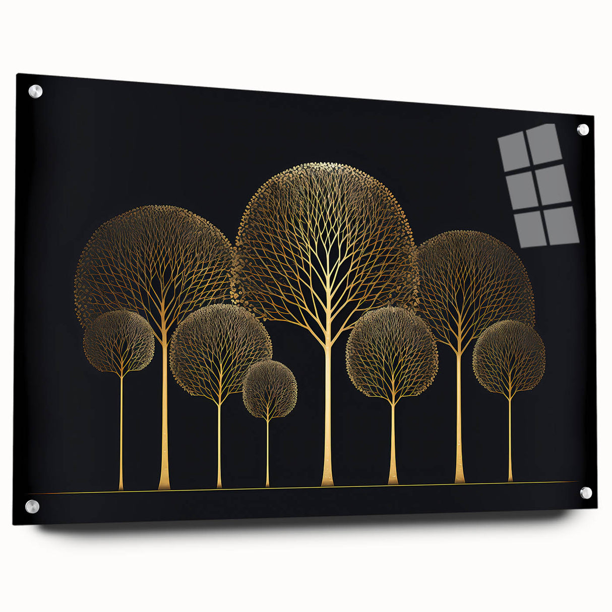 Abstract floral wall art displayed in acrylic glass, showcasing vibrant colors and intricate details, mounted with stylish pins for a modern look. Ideal for contemporary home decor.