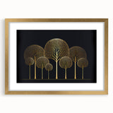 Abstract floral wall art framed in gold with a mat, showcasing vibrant colors and intricate patterns, ideal for enhancing modern home decor.