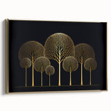 Framed abstract floral wall art with a gold border, showcasing vibrant colors and intricate designs, perfect for enhancing home decor in modern settings.