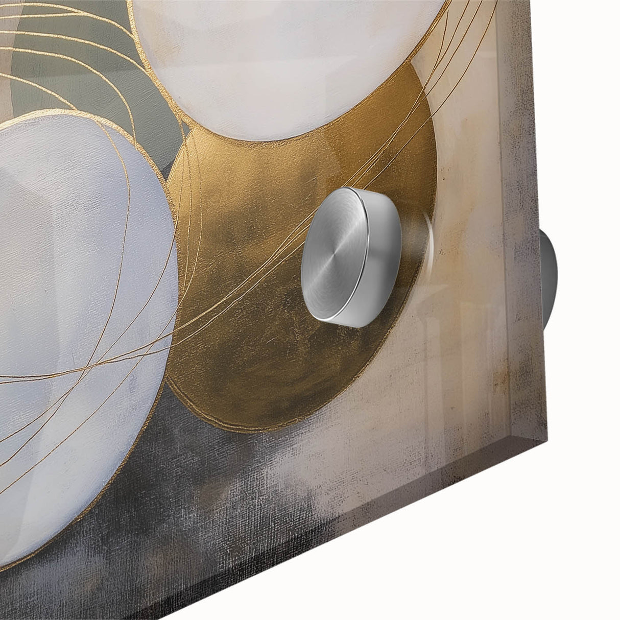 Close-up of an abstract geometric acrylic glass design showcasing vibrant colors and intricate patterns, ideal for modern home decor or art collection.