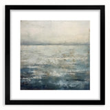 Abstract landscape wall art framed in black, featuring vibrant colors and dynamic shapes, perfect for modern home decor. Ideal for adding a contemporary touch to living spaces.