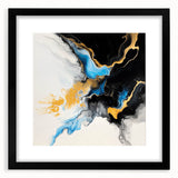 Fluid Art Paintings for Walls – Golden Tide Abstract Flow