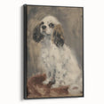 Framed canvas featuring a vibrant animal design in rich colors, showcasing intricate details and textures, displayed from a black side view for artistic depth.