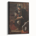 Historical Art - Baroque Courtroom Scene with Noble Figure and Attendants